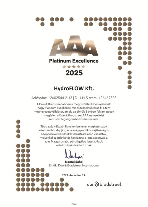 Bisnode Platina cégminősítő tanúsítvány